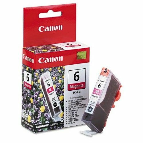 NEW NIB Canon BCI-6M Single-Pack Magenta Ink Tank Cartridge UPC 750845726268 WOW