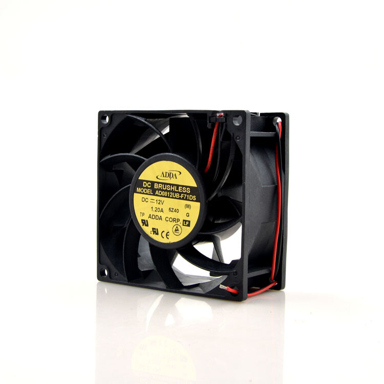1pc 2-wire Cooling Fan AD0812UB-F71DS 12V 1.20A 8038 8CM 