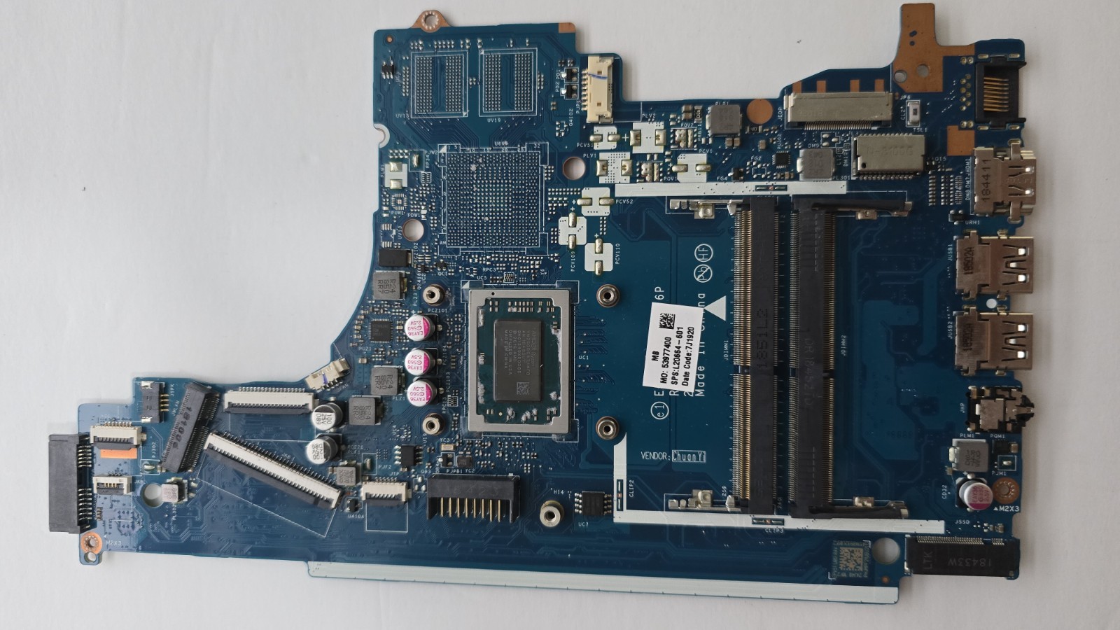 HP Pavilion 15-DB 255 G7 Motherboard Ryzen 5 2500U LA-G076P L20664-601