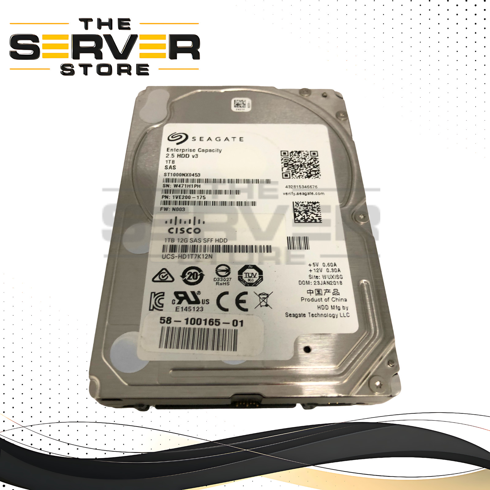 Cisco 1TB SAS 12Gb/s 7.2K 2.5" Enterprise HDD Seagate ST1000NX0453 UCS-HD1T7K12N