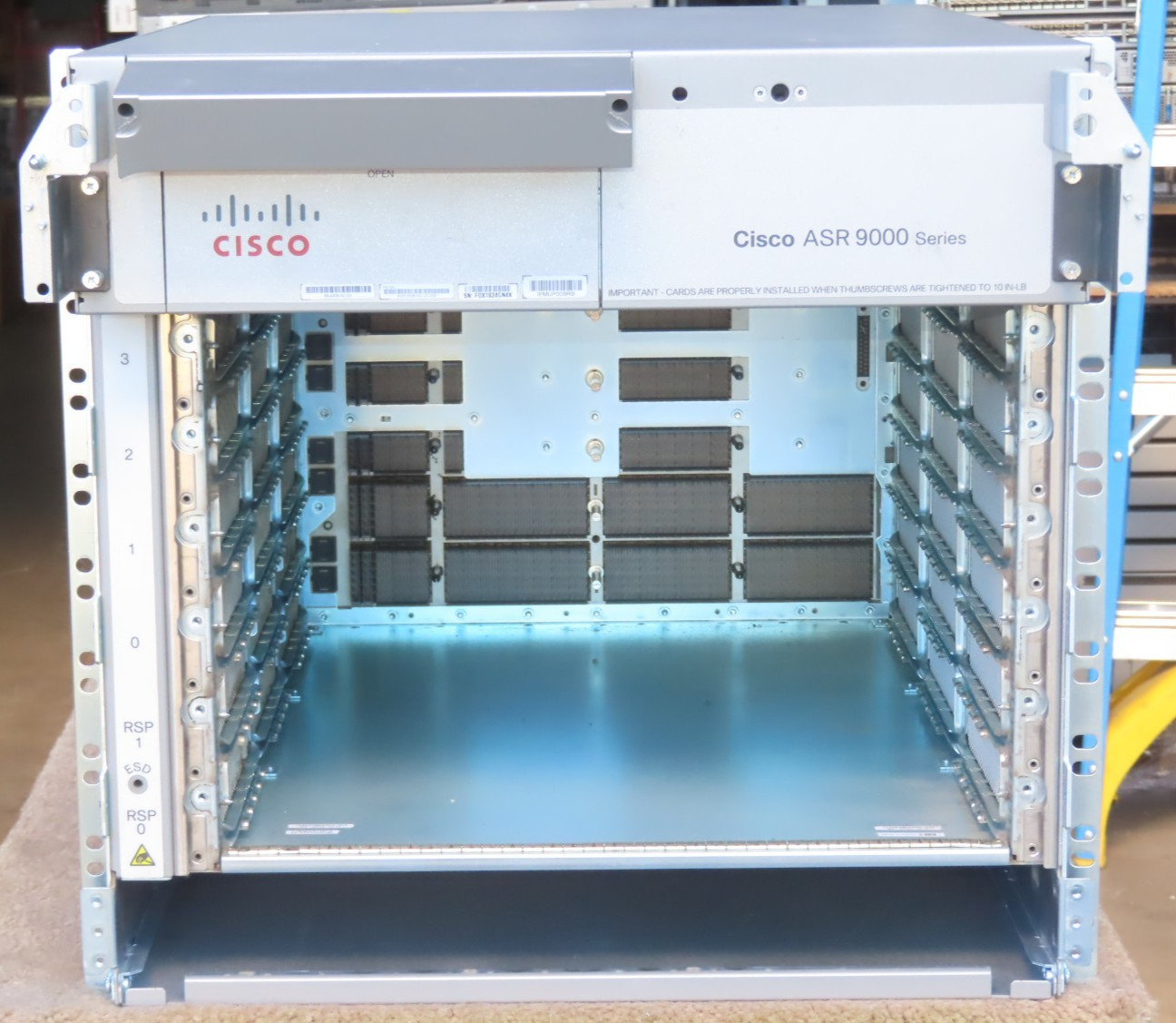 Cisco ASR-9006-AC-V2 Chassis w/ A9K-AC-PEM-V2 & 4x PWR-3KW-AC-V2 ** NO FAN **