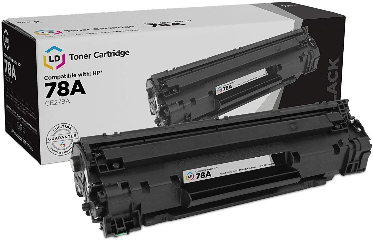 LD Comp Black Laser Toner for HP CE278A 78A LaserJet M1536dnf M1539dnf 278A