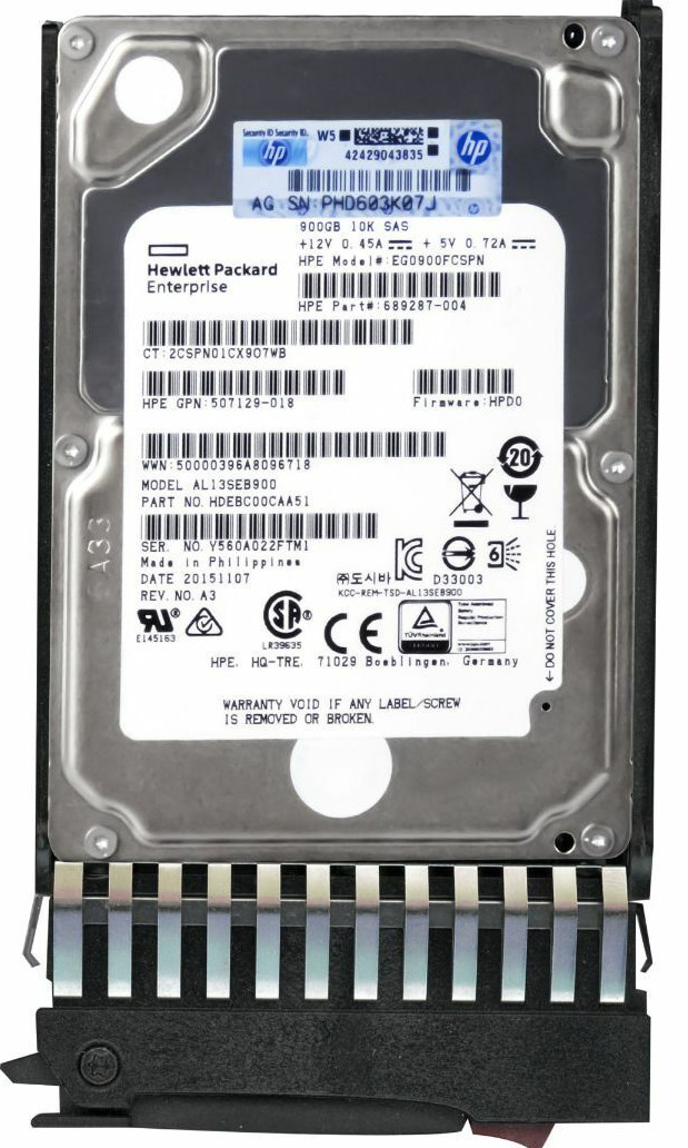 HDD HP 689287-004 900GB 10000RPM 64MB SAS-2 EG0900FCSPN 2.5'' inch
