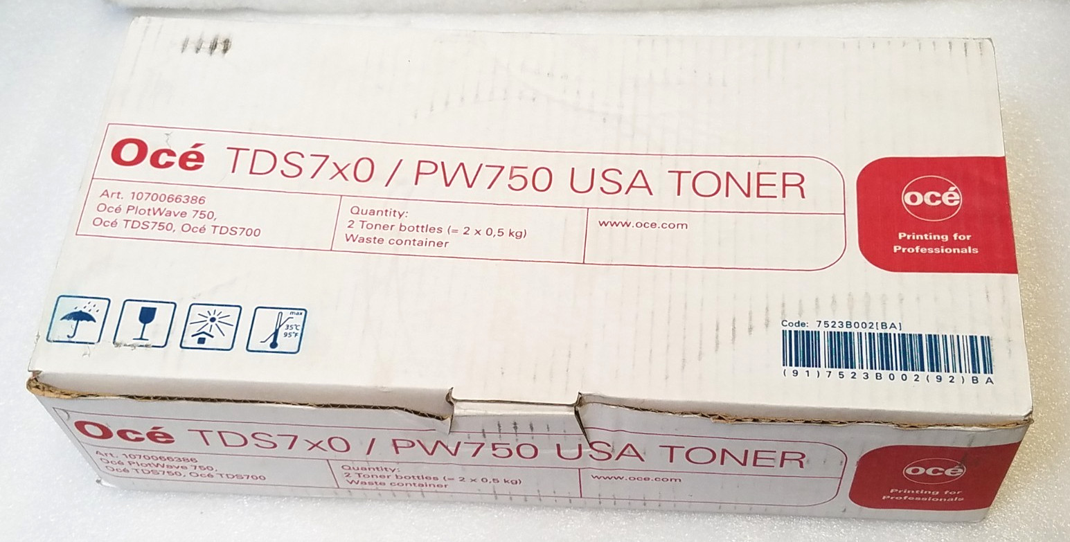 Océ PlotWave TDS7x0/PW750 Black Toner Cartridges 1070066386