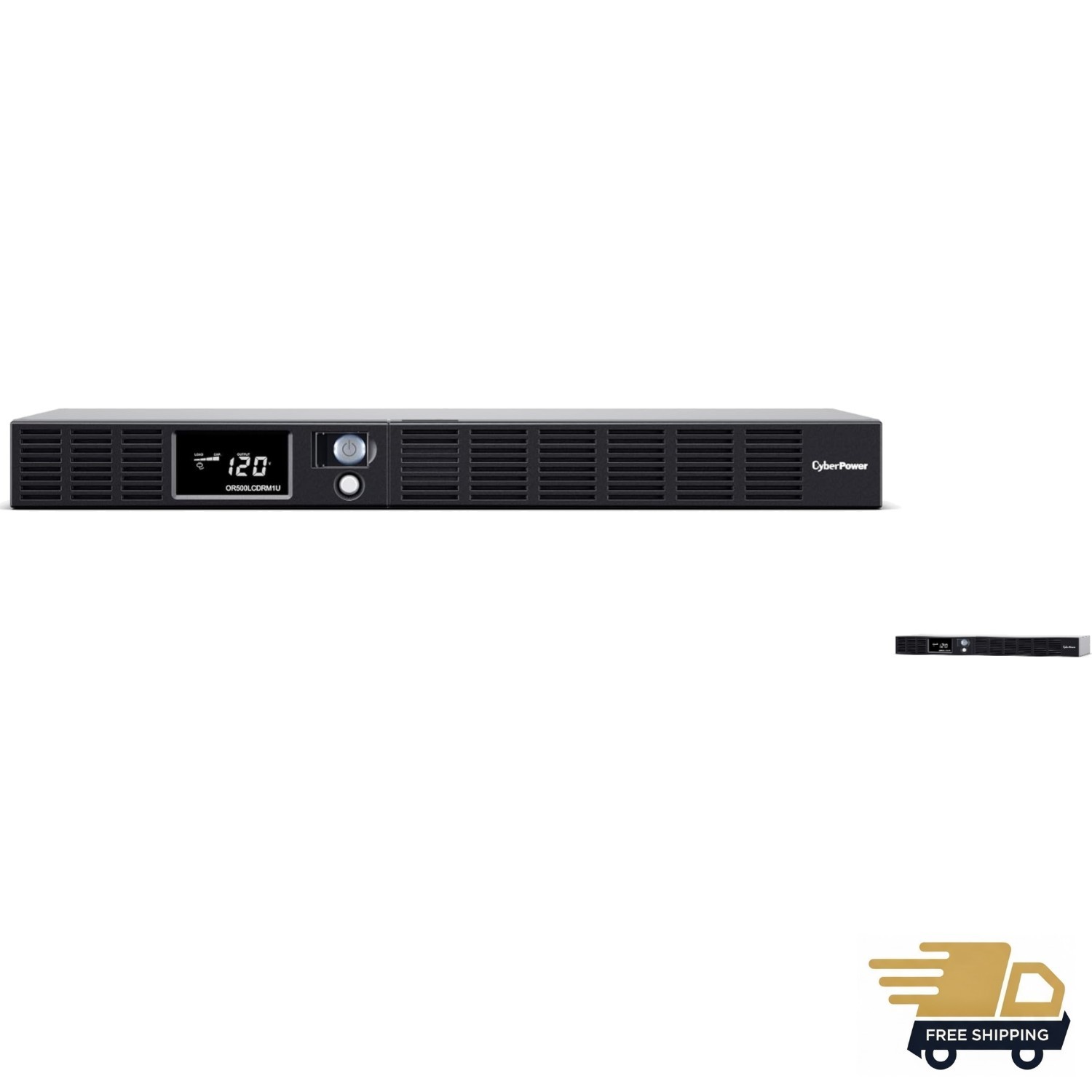 1U Rackmount Smart App LCD UPS with 500VA Power & Automatic Voltage Regulation