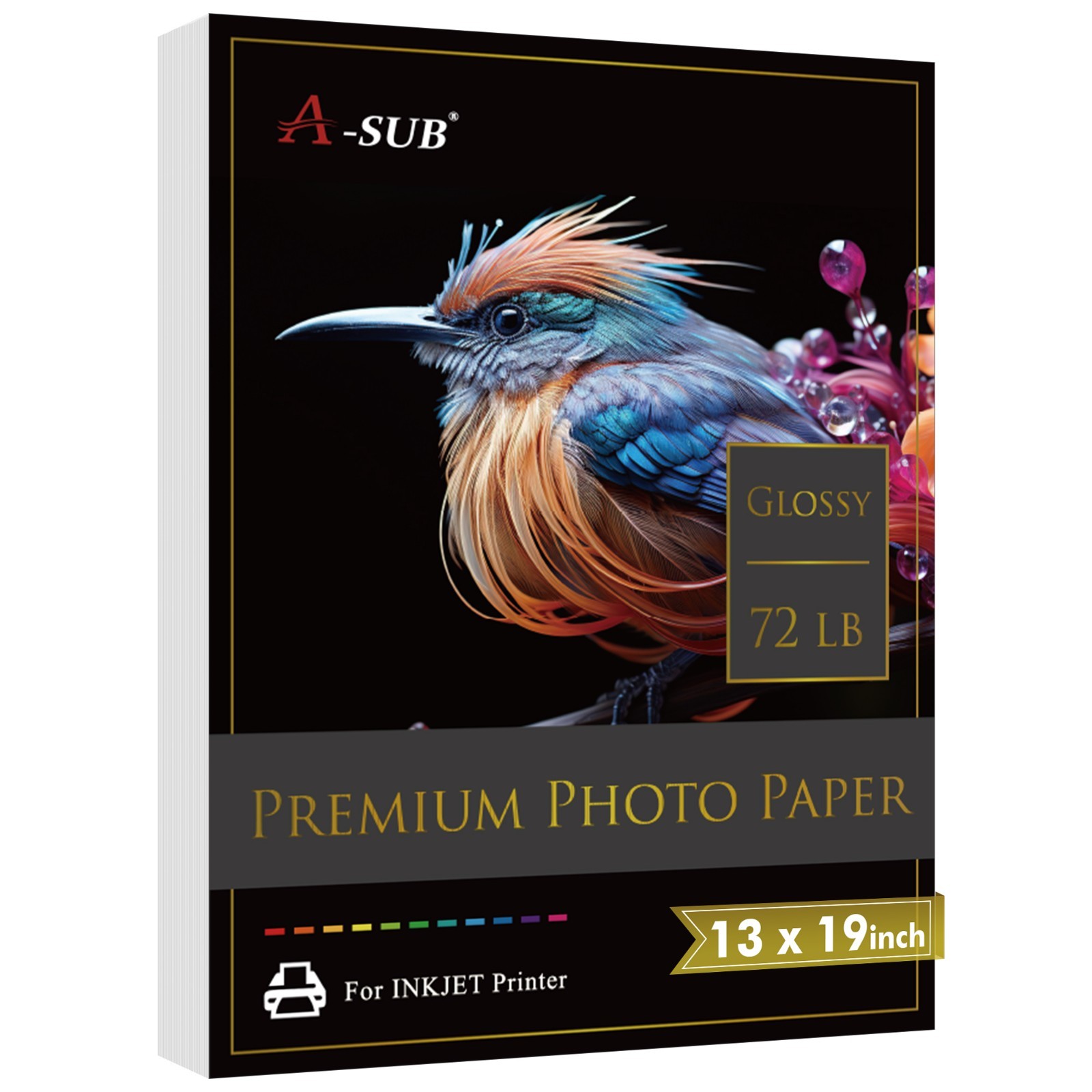 Lot A-SUB Premium Inkjet Glossy Photo Paper 72lb - 4x6 5x7 8.5x11 11x17 13x19