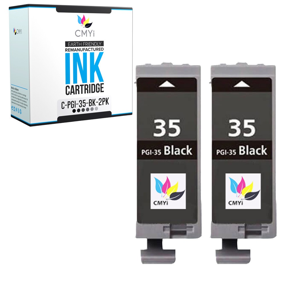 CMYi 2PK Replacement PGI-35 Black Ink for Canon PIXMA iP100 iP110 mini320 iP100