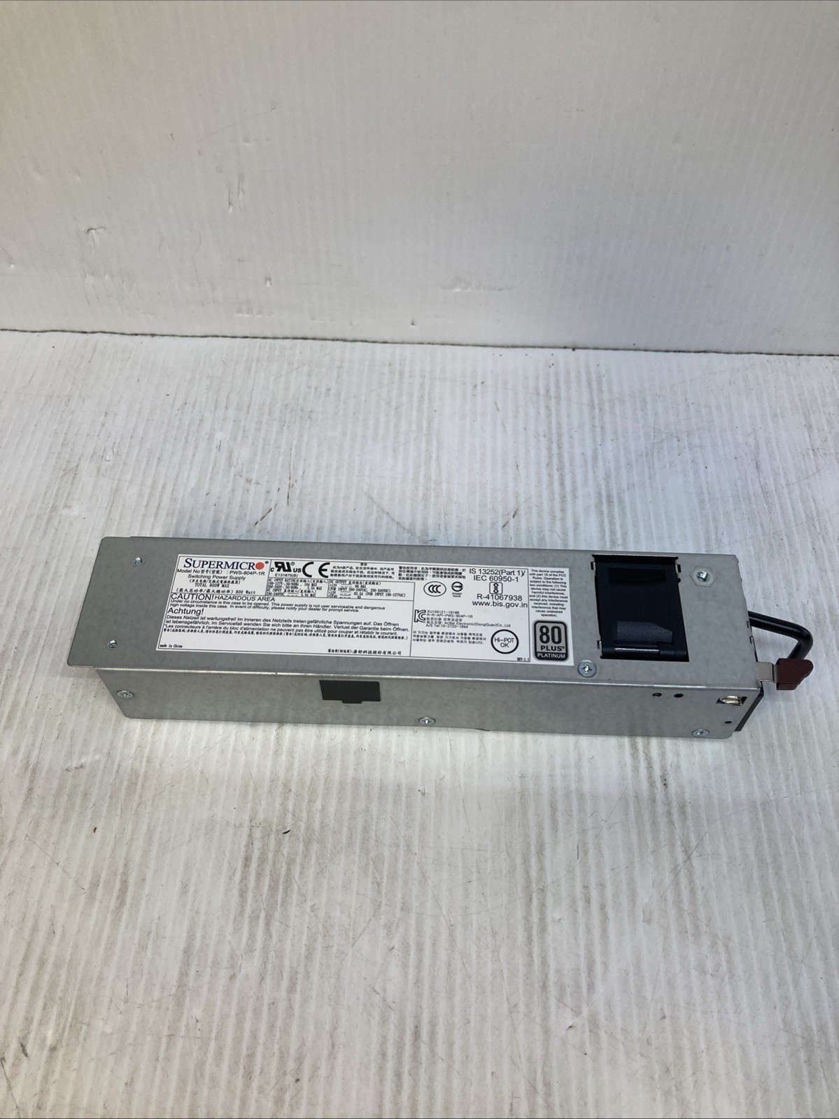 Supermicro 800W Platinum Redundant Power Supply 100-240VAC PWS-804P-1R