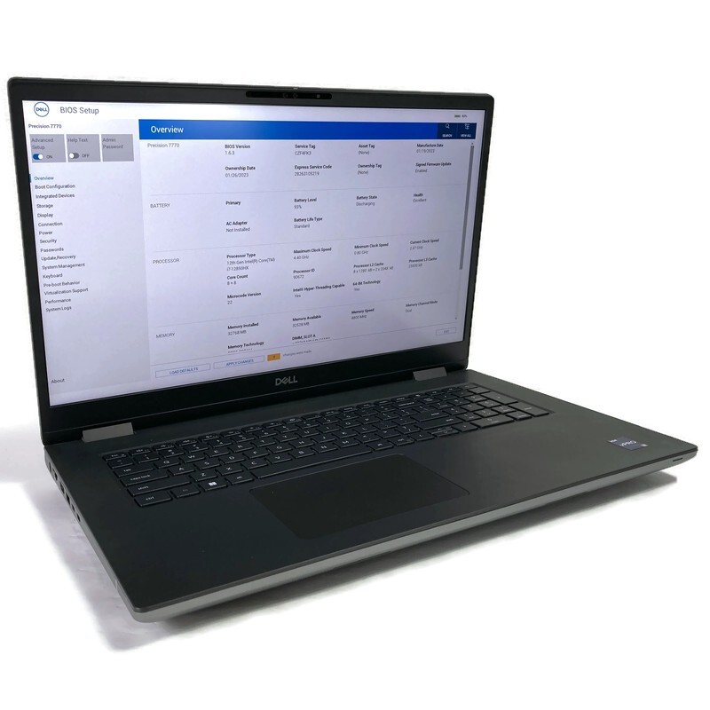 Dell Precision 7770 17.3" Laptop i7-12850HX 2.1GHz 32GB 512GB NVMe SSD - No OS