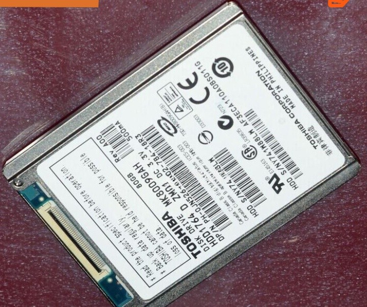 MK8009GAH 1.8" TOSHIBA 80GB HARD DRIVE PATA ZIF FOR DELL Latitude XT D420 D430