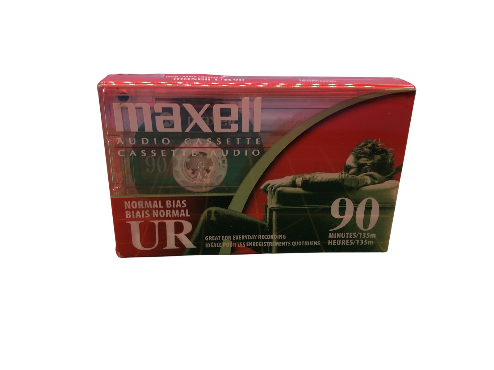 Maxell UR90 90-Minute Audio Cassette Tapes Normal Bias Recordable Blank