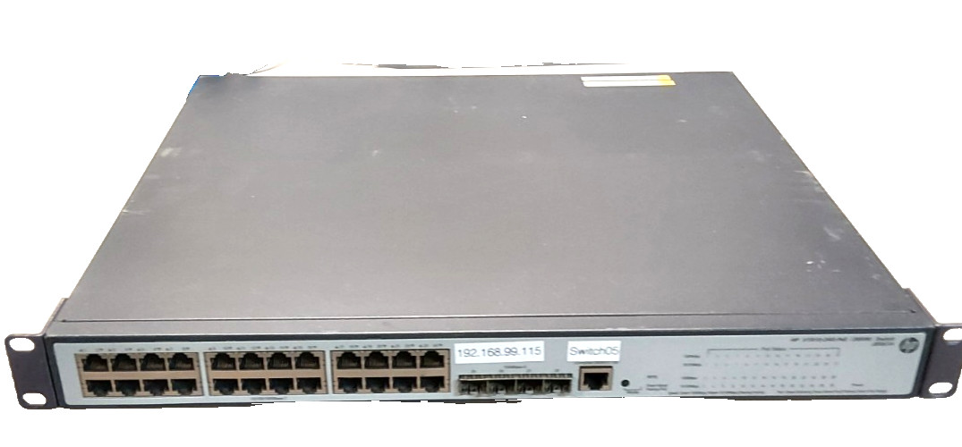 HP V1910-24G-PoE (365W) 24Port Gigabit Switch with 4x SFP + Rack Ears JE007