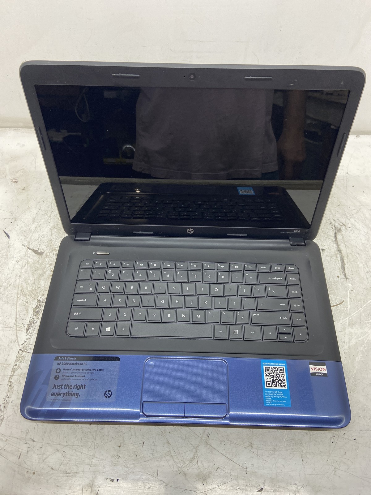 HP 2000-2B19WM AMD E-300 APU 4 GB NO HDD