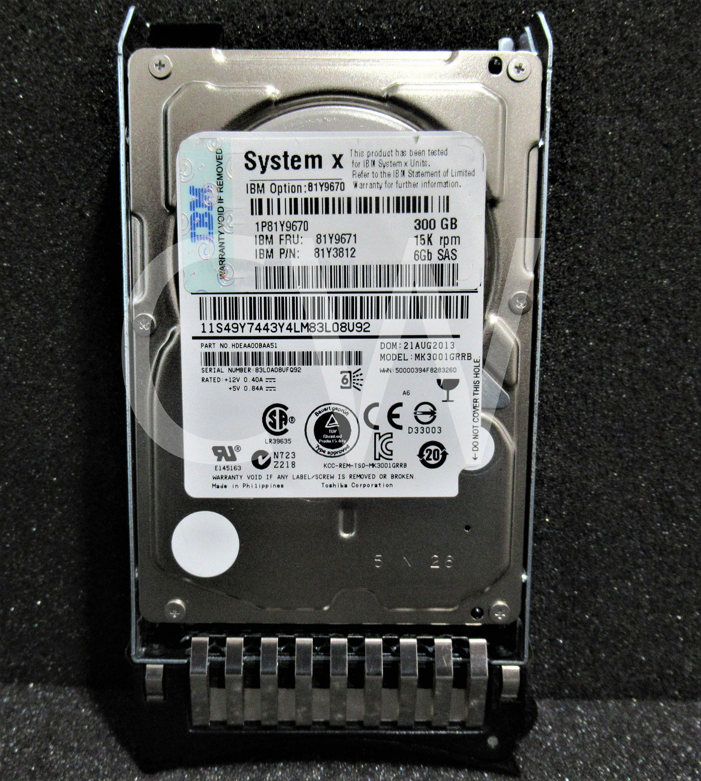IBM 81Y9670 81Y9671 81Y3812 300GB 15K RPM 6Gb/s 2.5" SAS SERVER HDD Hard Drive