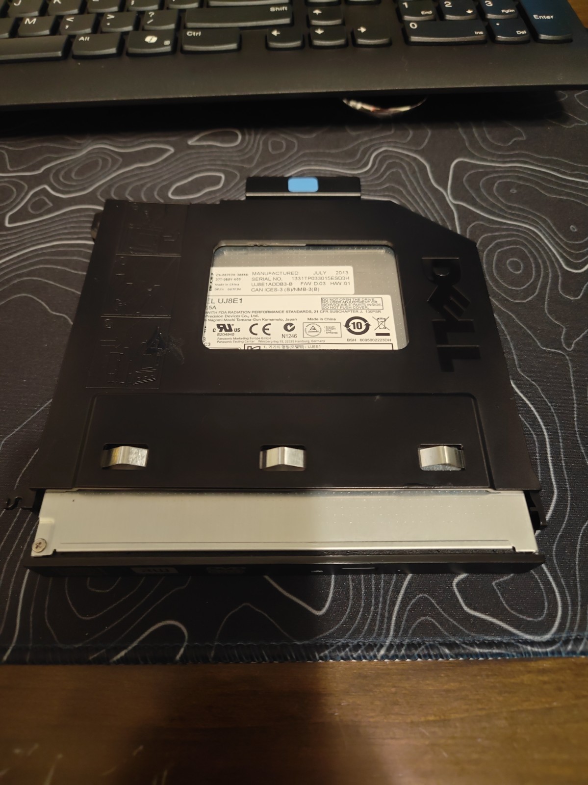 Dell Panasonic UJ8E1 Slim SATA DVD±RW OptiPlex SFF Caddy N3W3