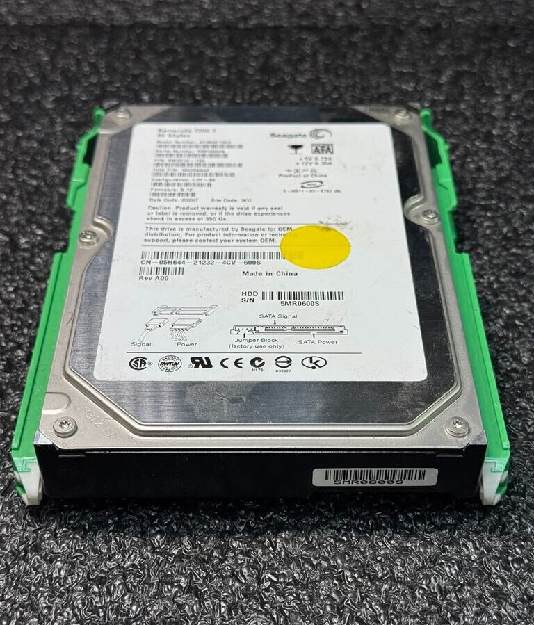Seagate ST380013AS 9W2812-133 80GB Firmware 8.12 Date Code 05267 3Gbps SATA 3.5"