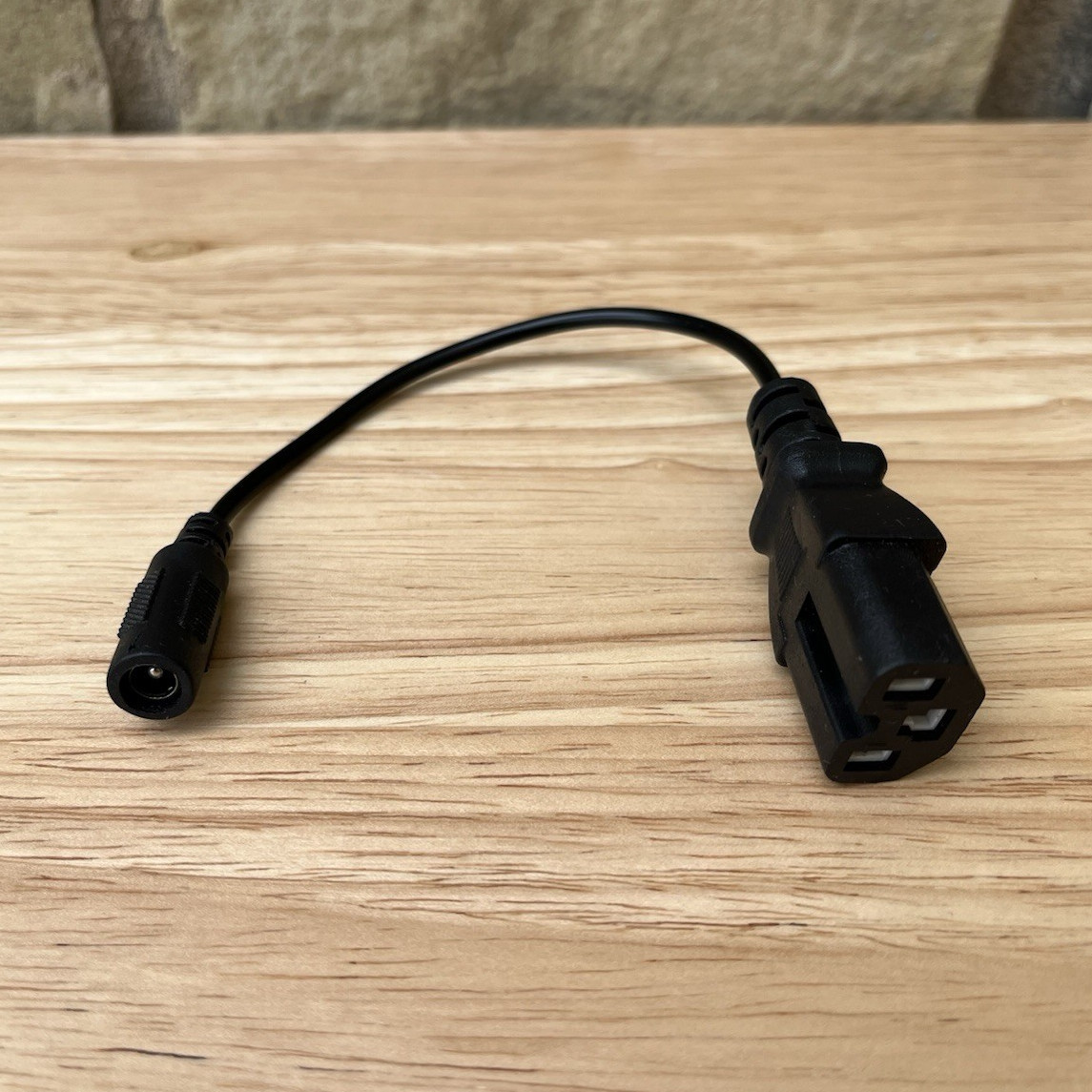 Black AC Power Adapter Cable IEC Female to DC Barrel Connector Pigtail Universal