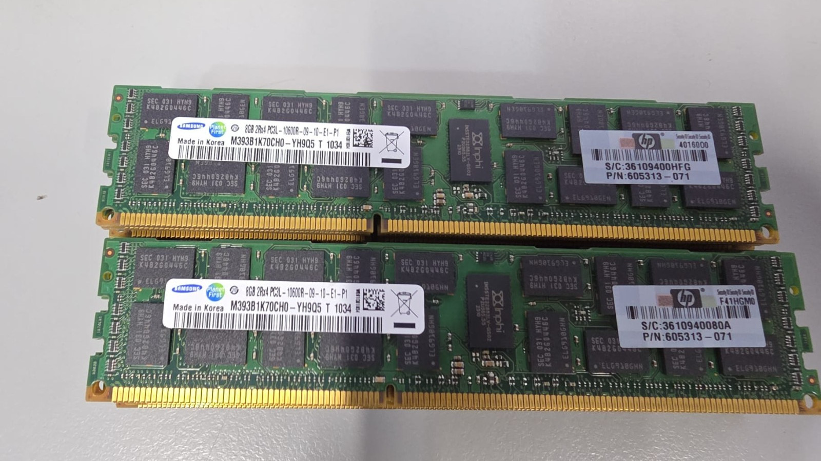 32GB HP (4x 8GB) 2Rx4 PC3L-10600R ECC Reg Enterprise Server RAM kit RDIMM 1600Mz