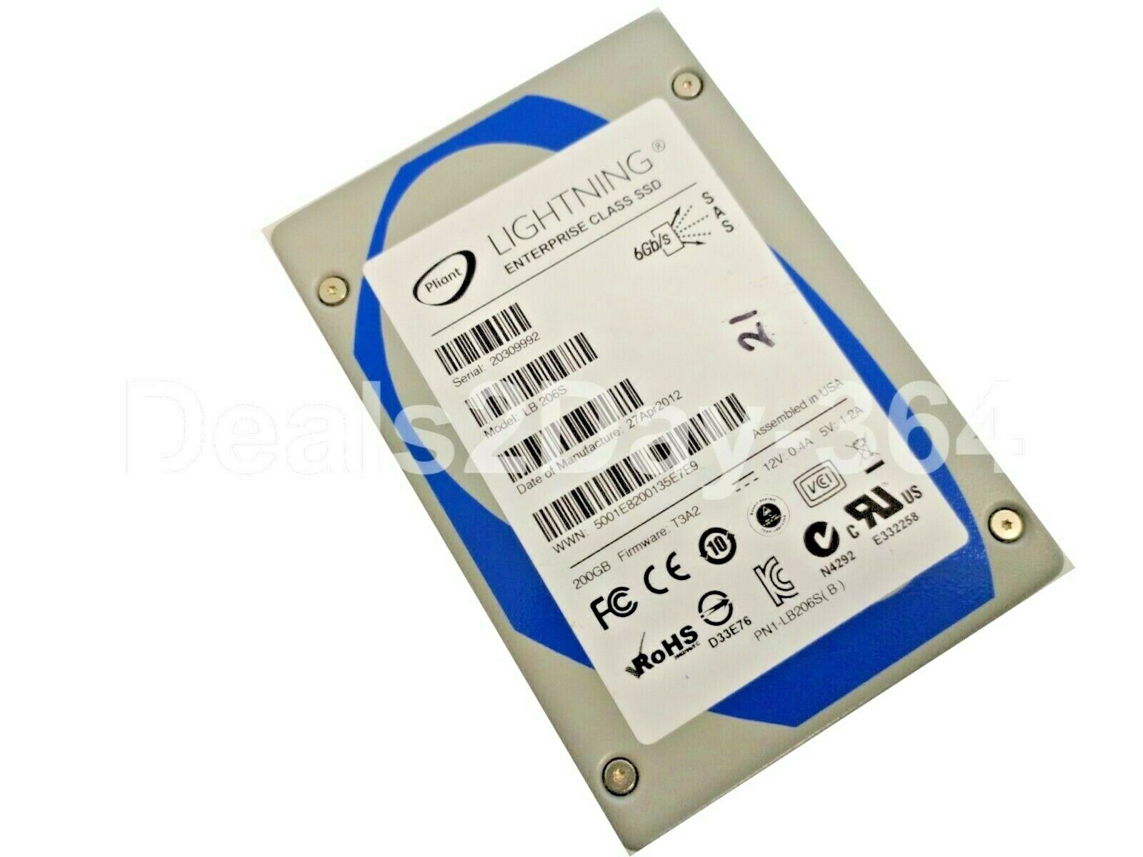 SanDisk LB206S / TPWNJ 200GB SLC 6Gbps Write Intensive SAS SSD 