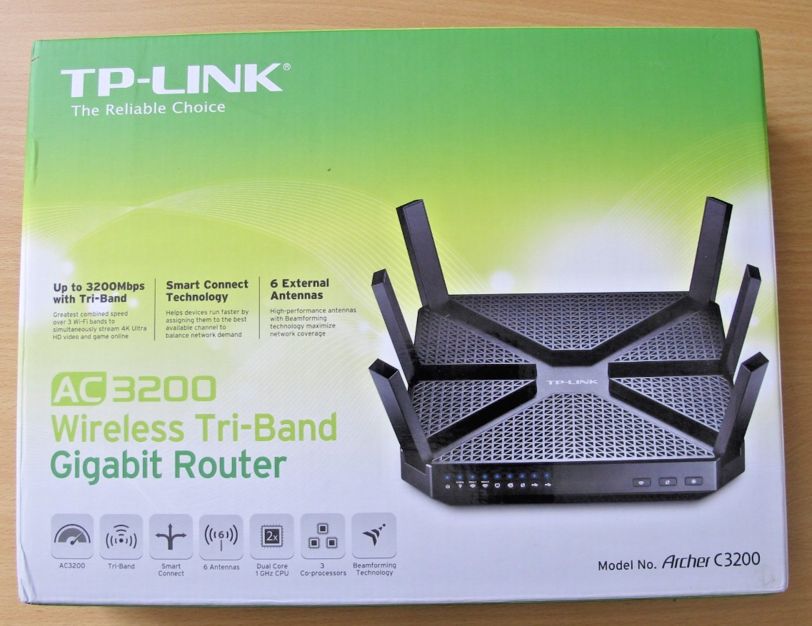 TP-LINK Archer C3200 1000 Mbps 4 Ports 1000 Mbps Wireless Router (ARCHERC3200)