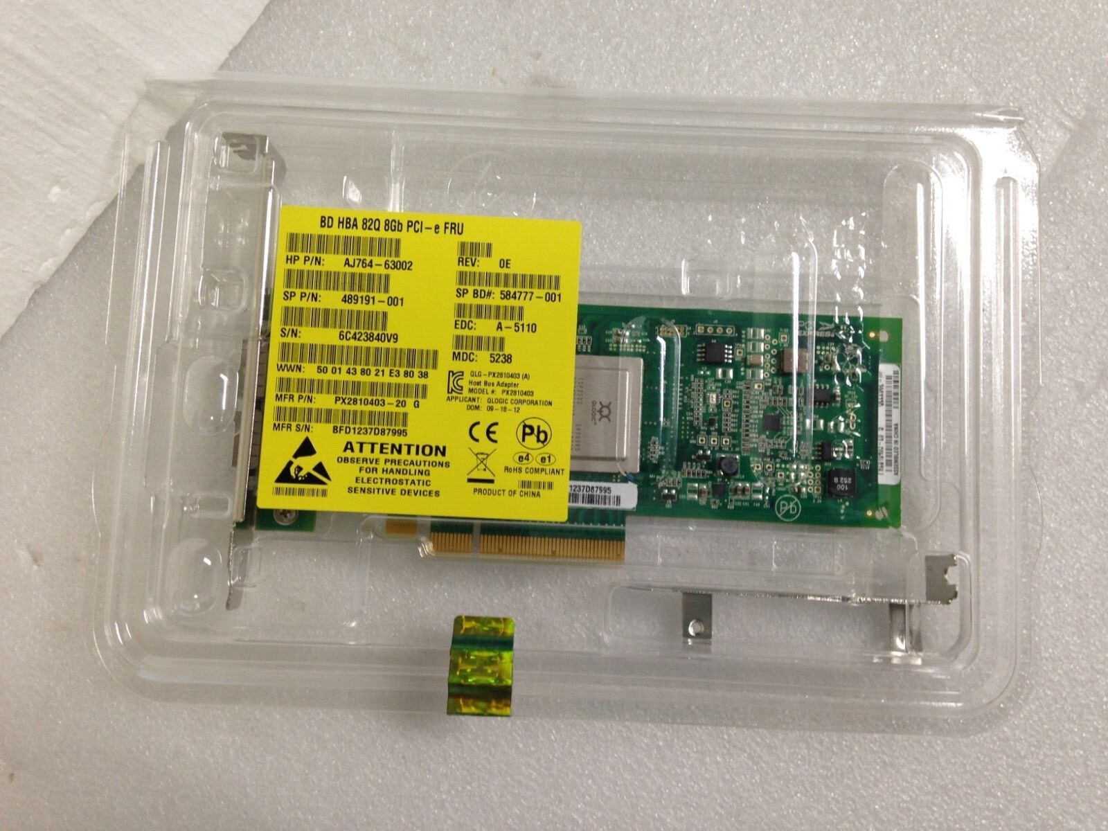 HP PX2810403,489191-001,584777-001,AJ764-63002 BD HBA 82Q 8Gb PCI-e FRU NEWSeal
