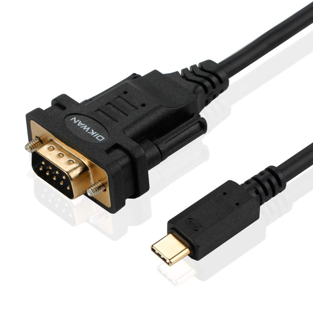 USB Type C to RS232 DB9 Serial Port Adapter Cable FTDI Chipset Supports Windo...