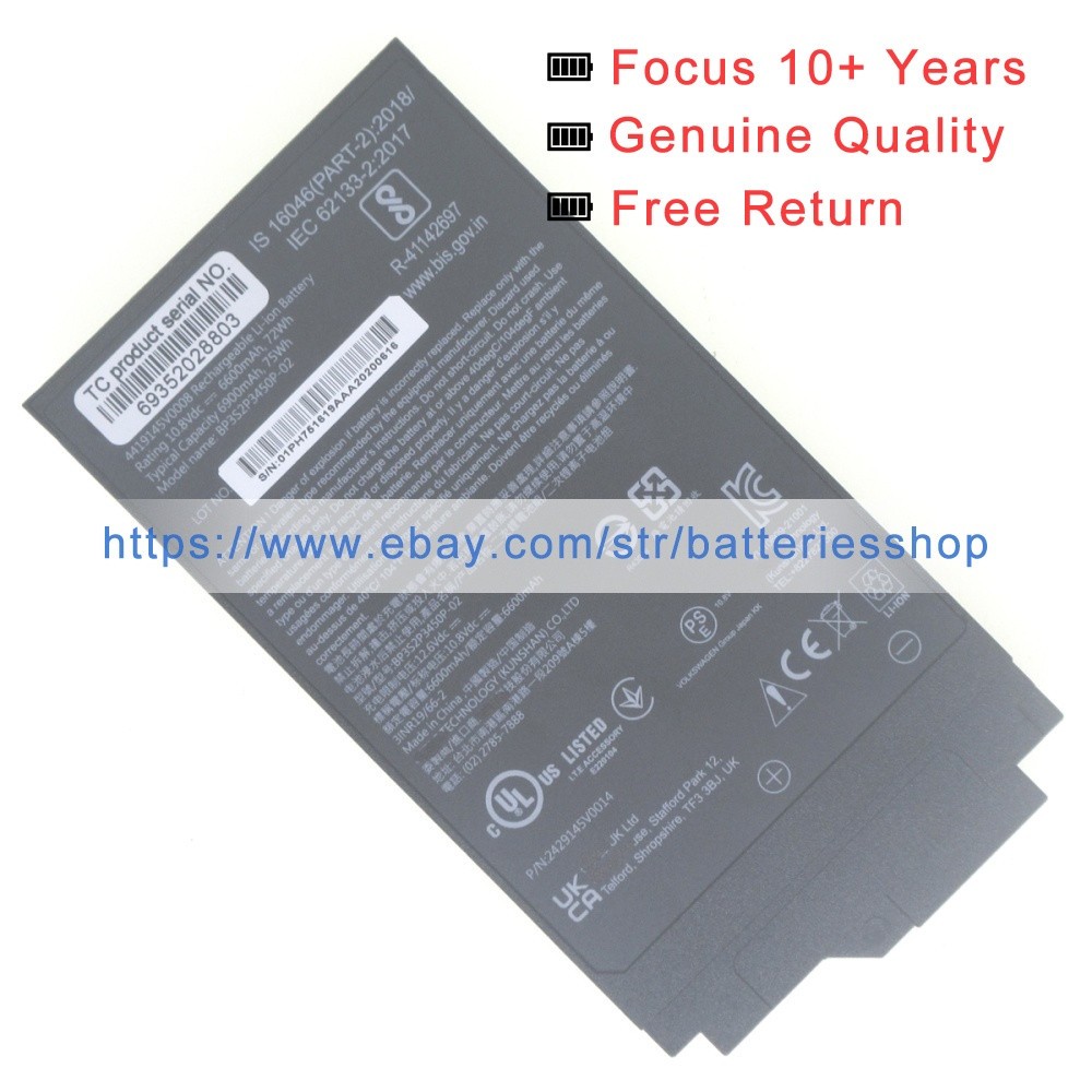 Genuine new BP3S2P3450P-02 441914800001 242914800001 battery for GETAC S410