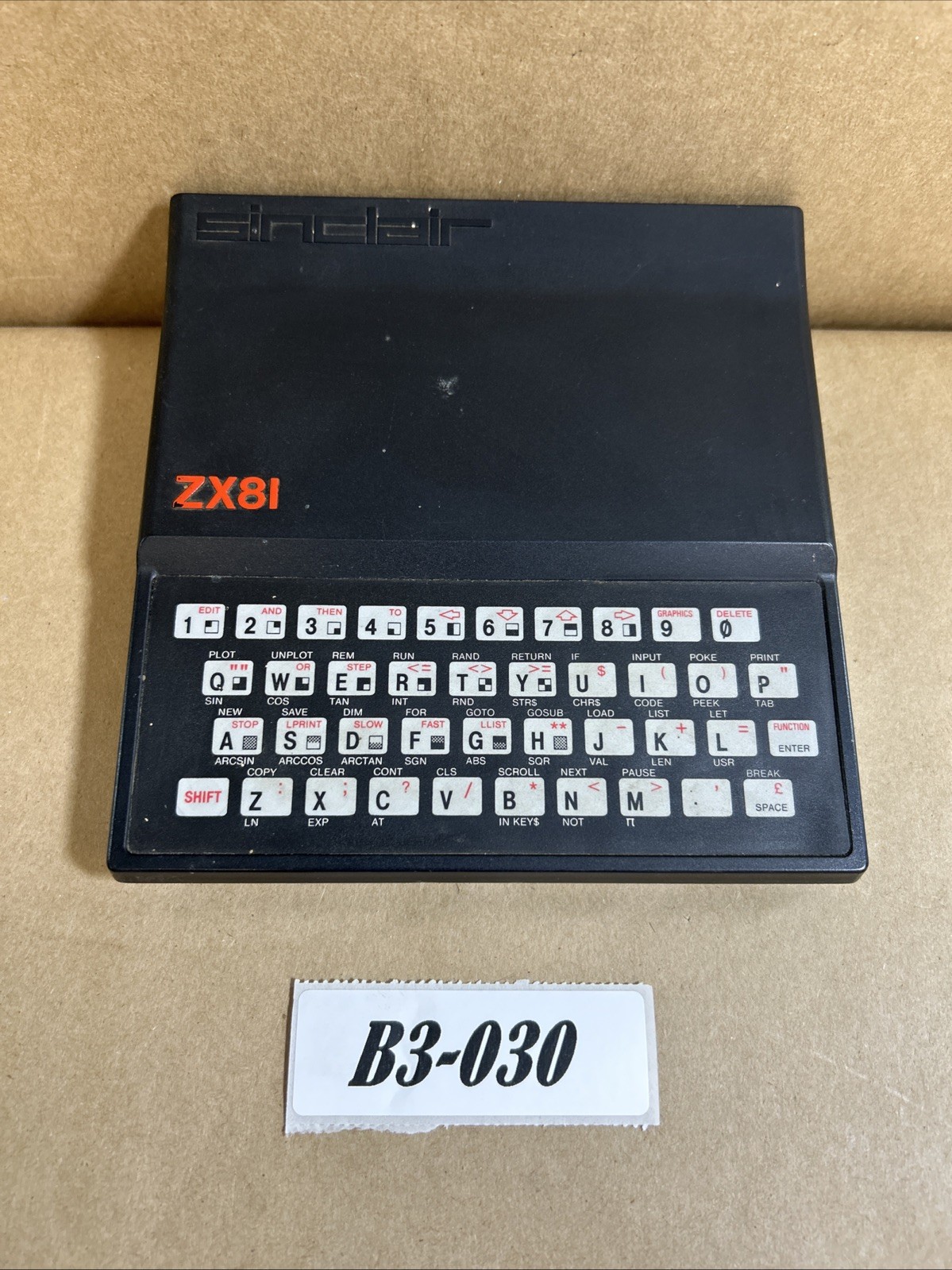Timex Sinclair ZX81 Personal Computer Parts Repair Untested No Power Cable