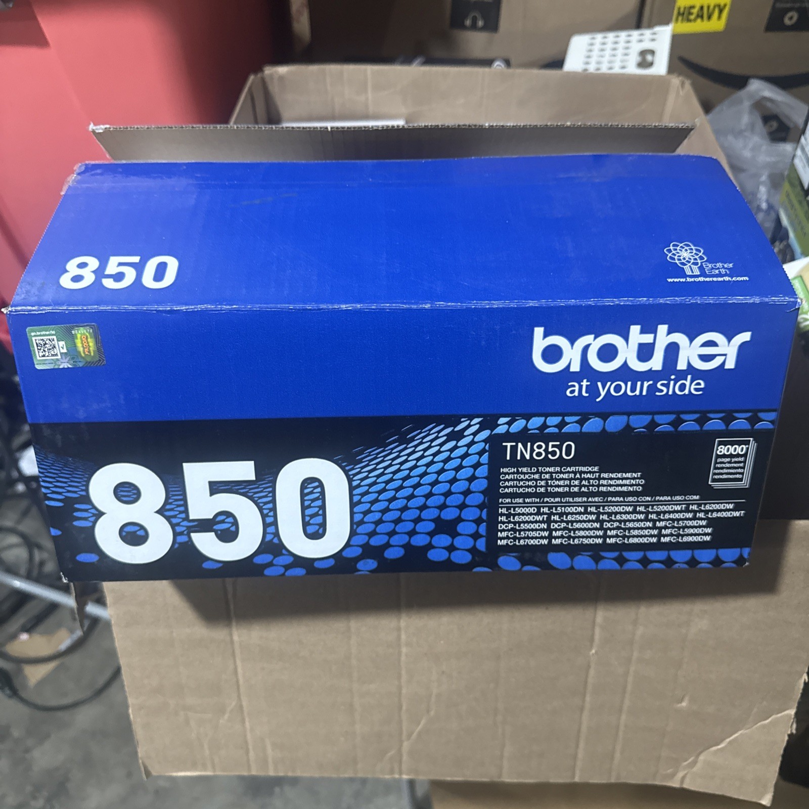 Brother TN-850 Black High Yield TN850 Open Box Sealed Bag