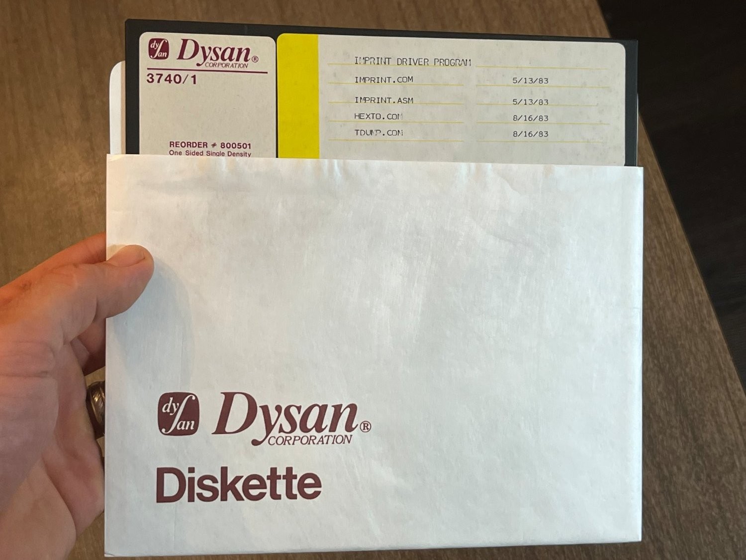 Dysan 3740/1 Floppy Diskette 8 in Black 1980s IBM 3740 Compatible