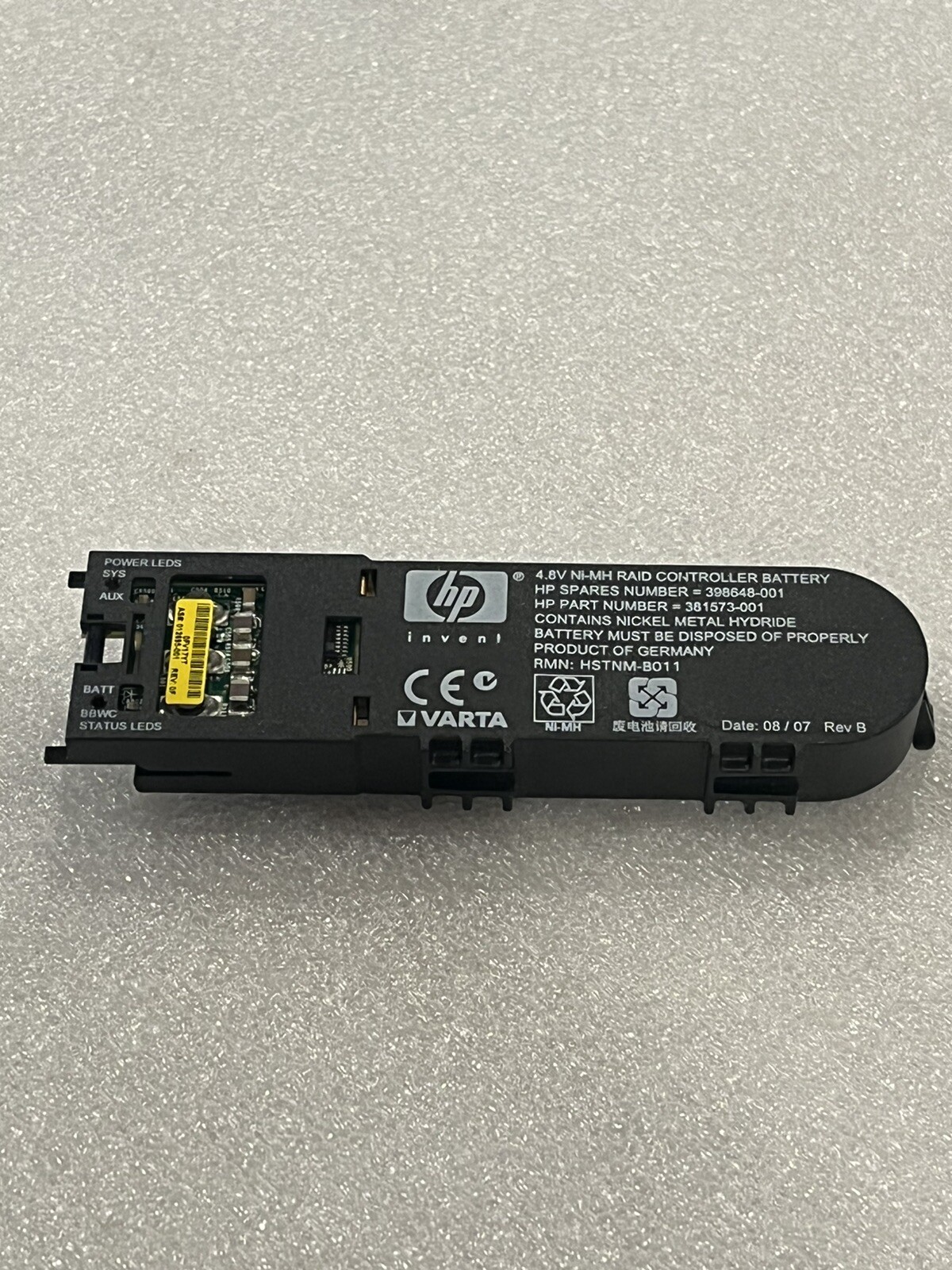 HP 398648-001/381573-001-HP BATTERY PACK FOR P400 P600 P800 CONTROLLER
