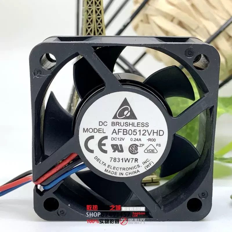 1PCS  Delta AFB0512VHD-R00 5020 12V 0.24A Power Supply Fan