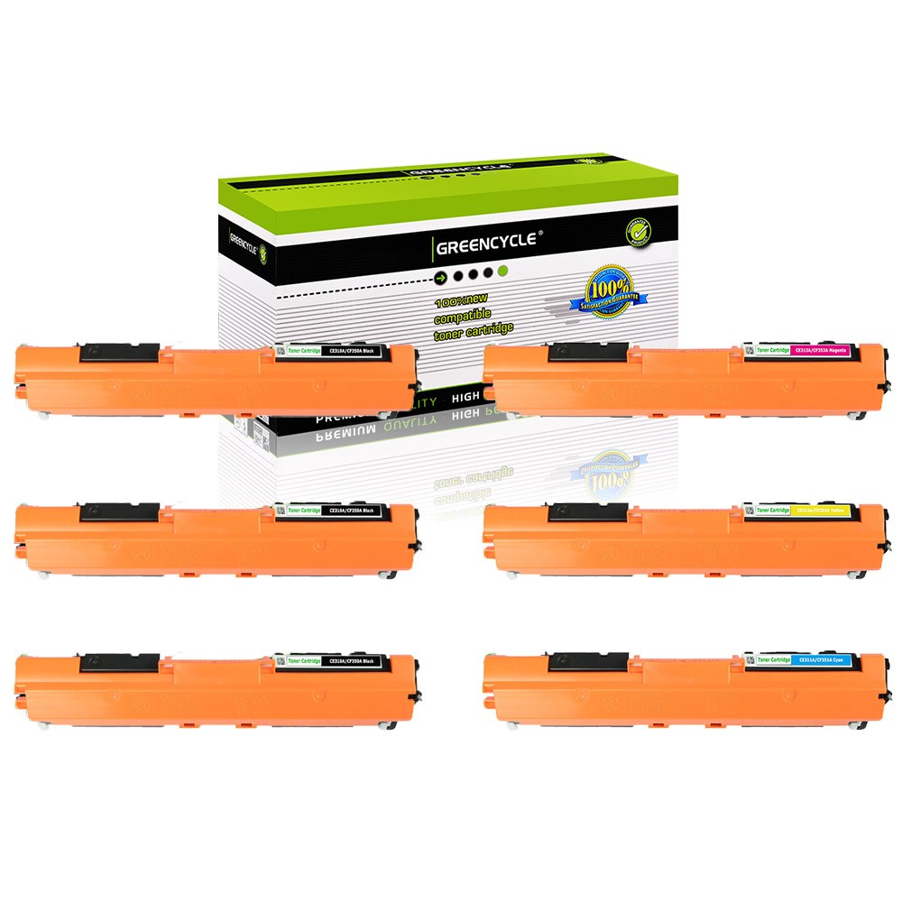 6PK CE310A 311A 312A 313A 126A Toner Set Fits For HP Color LaserJet M175a M175nw
