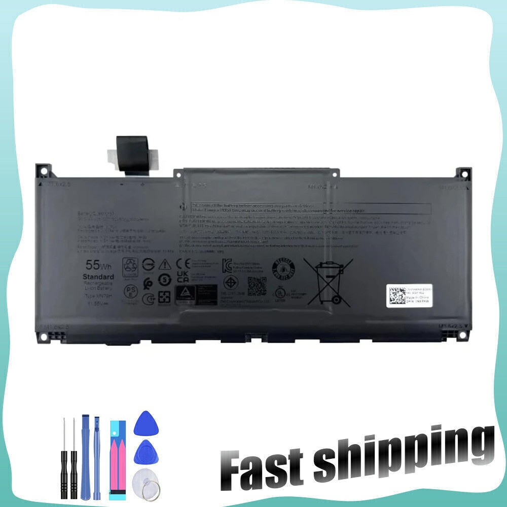 MN79H New Battery Fits for Dell XPS 13 Plus 9320 XPS9320-7523BLK-PUS J7H5M NXRKW