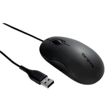 Targus AMU650B 3-Button Optical Sensor USB Wired Laptop Mouse New Sealed 