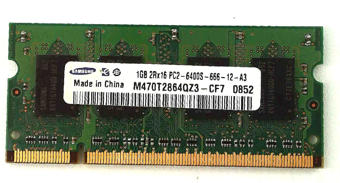 Samsung 🔧 1GB DDR2-800 PC2-6400S SO-DIMM Laptop RAM 🟥 ☆