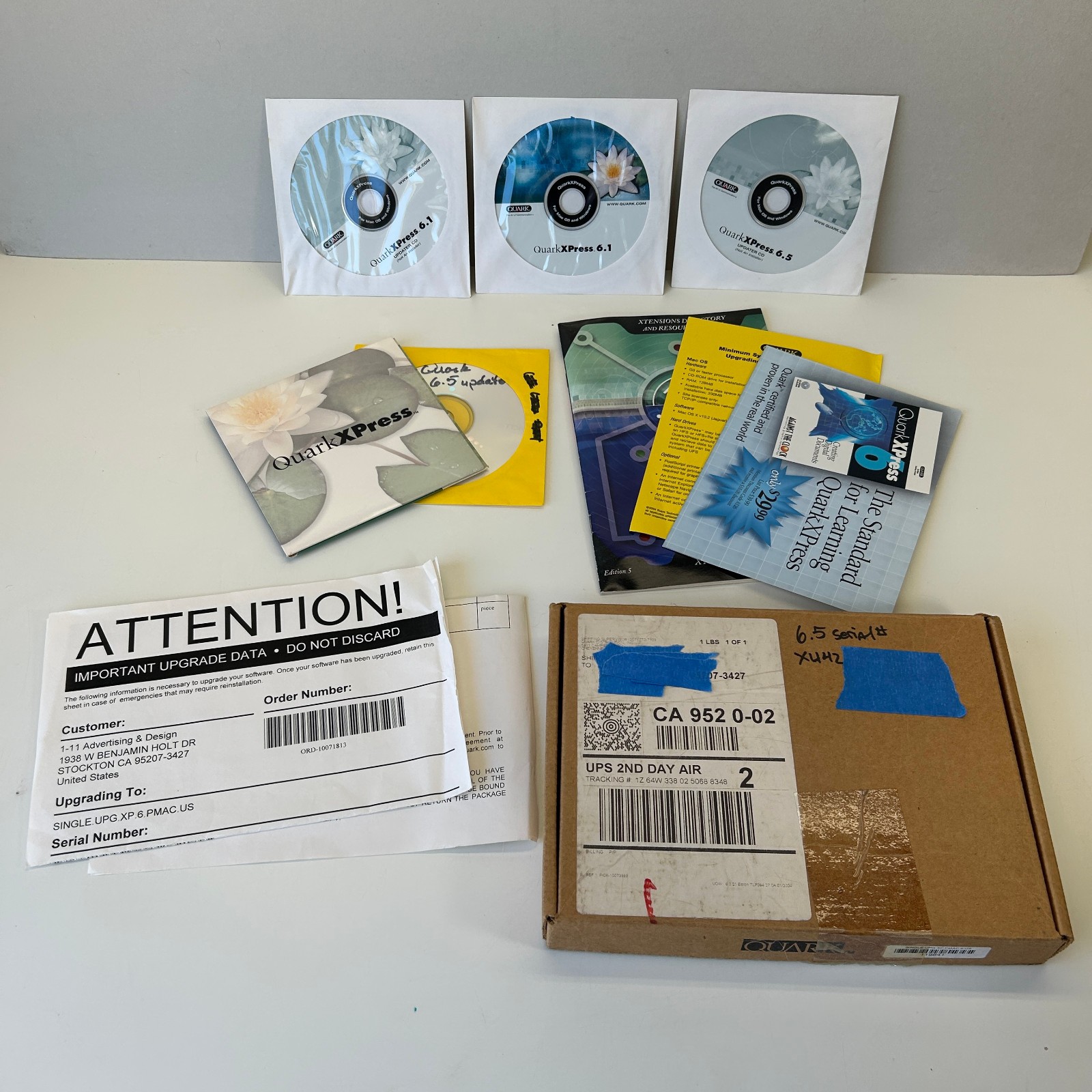 Quark XPress 6 6.1 6.5 Software and Updater CD Discs Mac OS Windows TESTED
