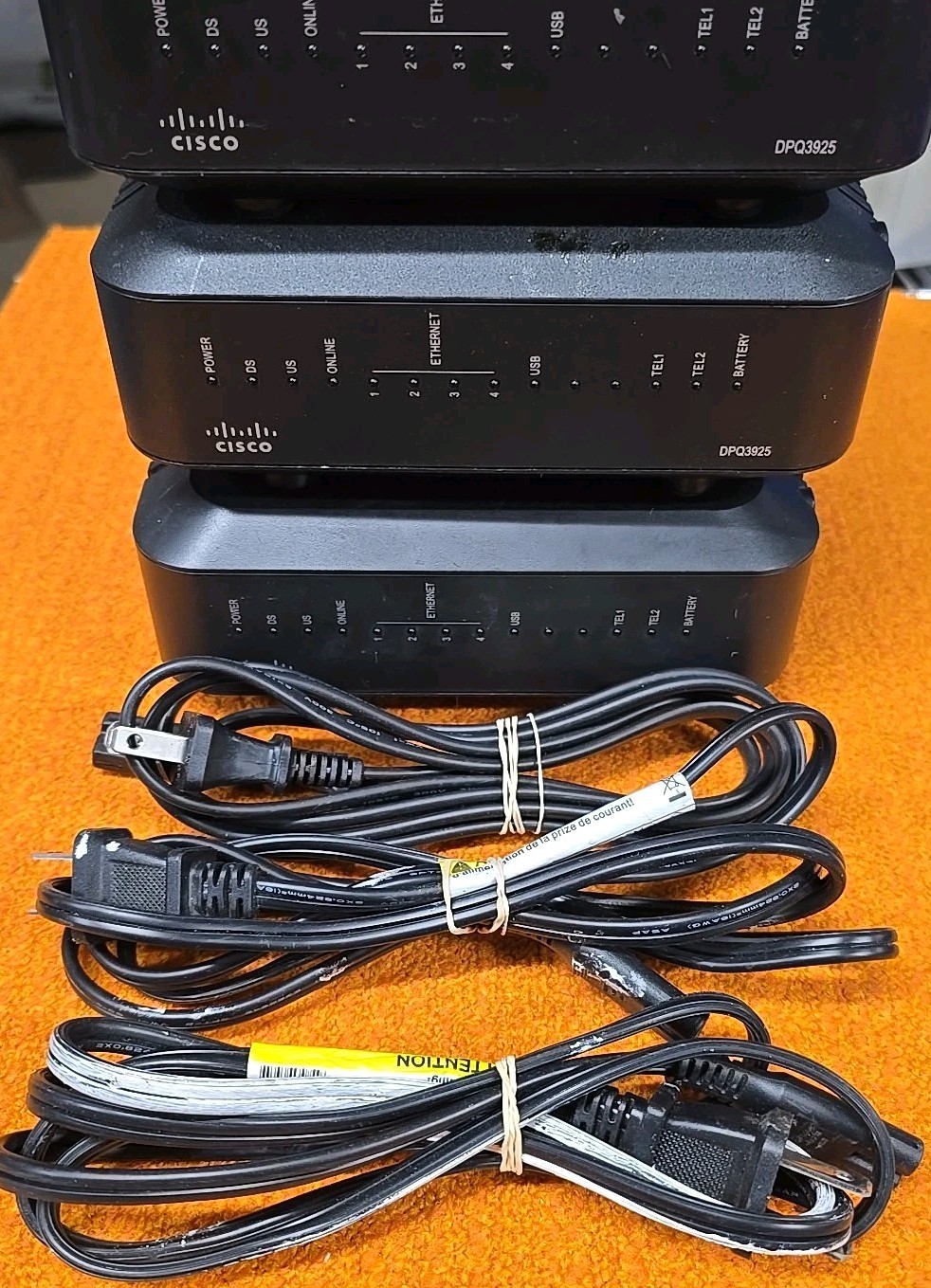 CISCO DPQ3925 8x4 LOT of 3X DOCSIS 3.0 Wireless Gateway Modem Router