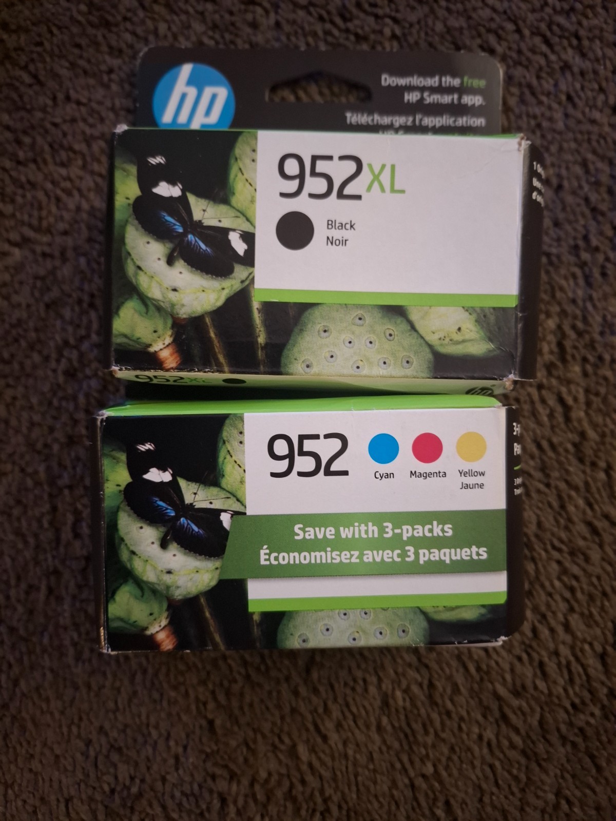 4pk HP  952xl Black  952 yellow magenta cyan  Ink Cartridge  Fast Ship  10/26