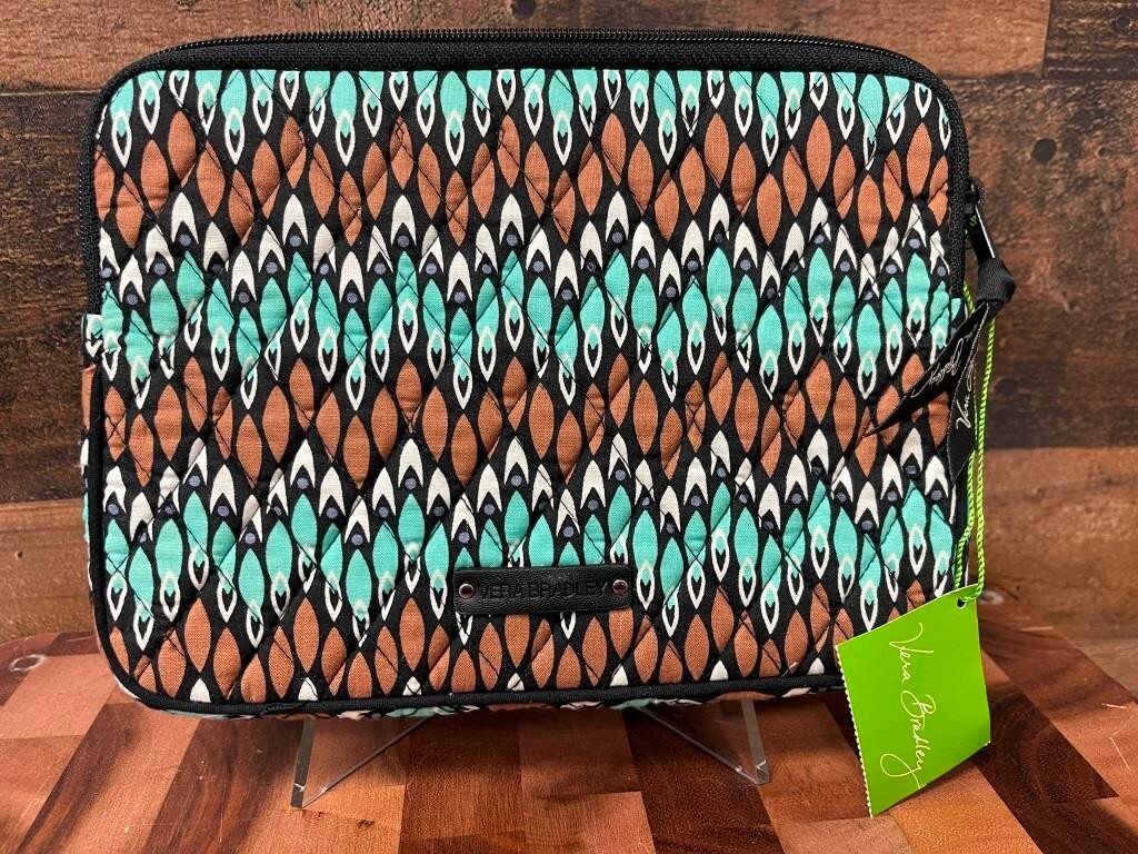 Vera Bradley Sierra Stream Pouch Zig Zan Small Tablet eReader Sleeve Makeup NWT
