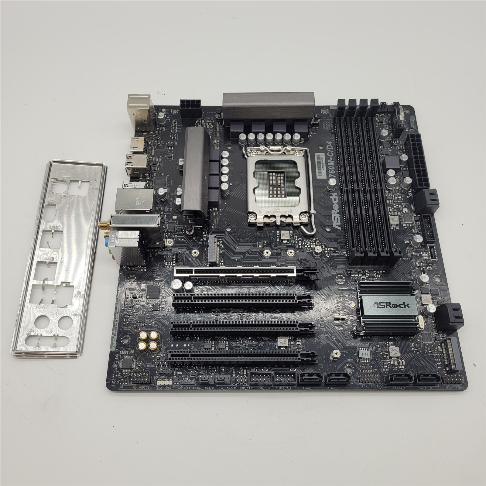 ASRock B760M-C/D4 LGA 1700 Intel B760 SATA 6Gb/s Micro ATX Motherboard