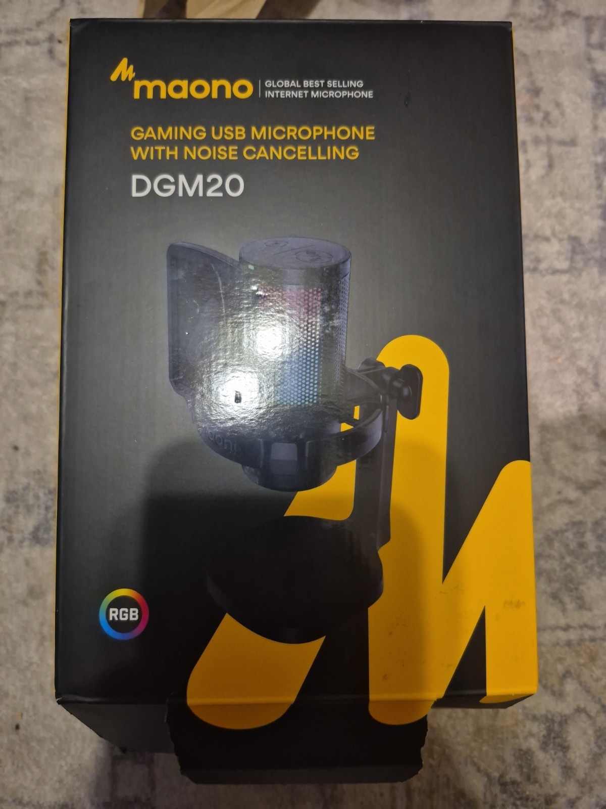 Maono Black Gaming USB Microphone With Noise Cancelling DGM20 Series