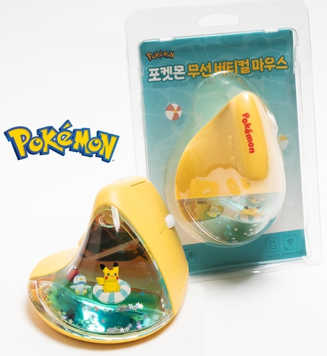 POKEMON Vertical Figure Wireless Mouse 2.4GHz Bluetooth Official Genuine NEW