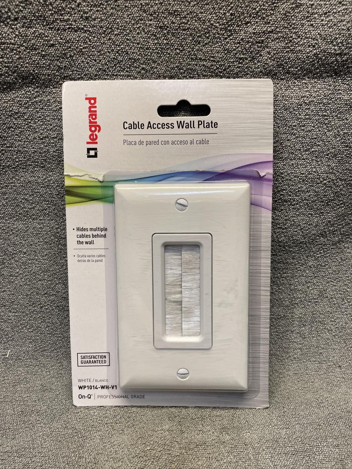 Legrand On-Q Cable Access Strap with Wall PlateHides Cables White WP1014WHV1 KG