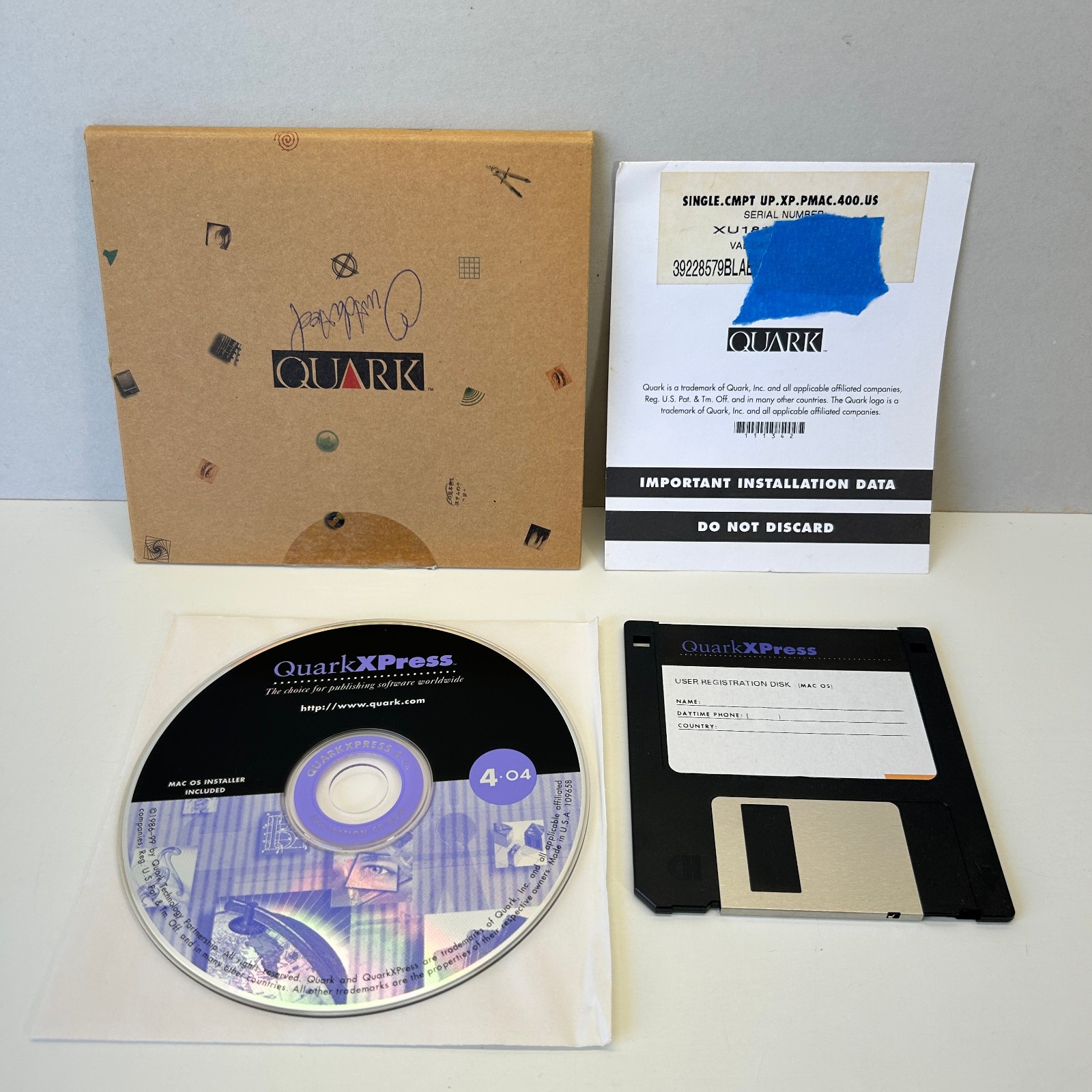 Quark XPress 4 4.04 Software Mac OS Macintosh Apple TESTED FAST SHIPPING