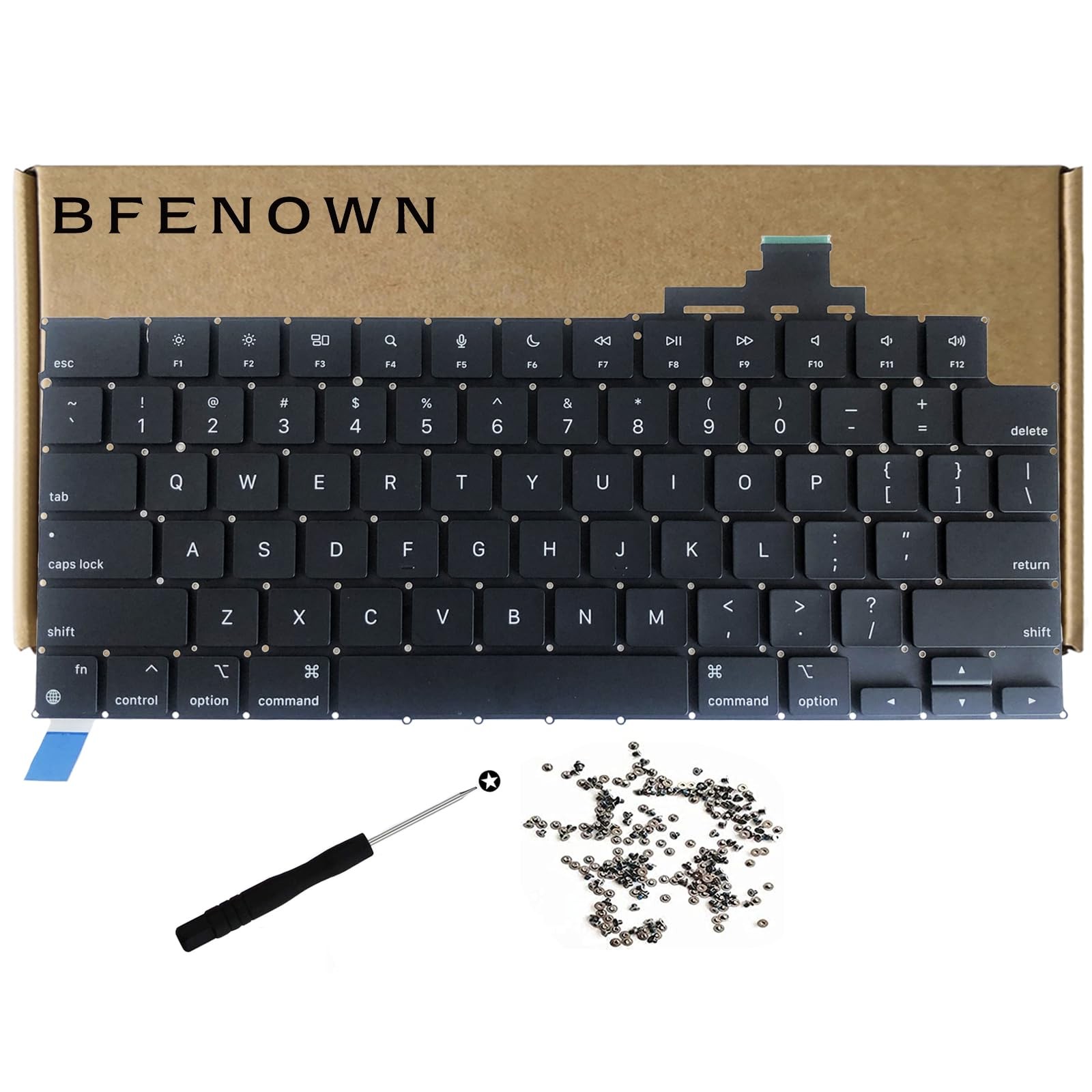 Bfenown Replacement US Keyboard for MacBook Air M2 M3 M4 Retina 13.6 Midnight