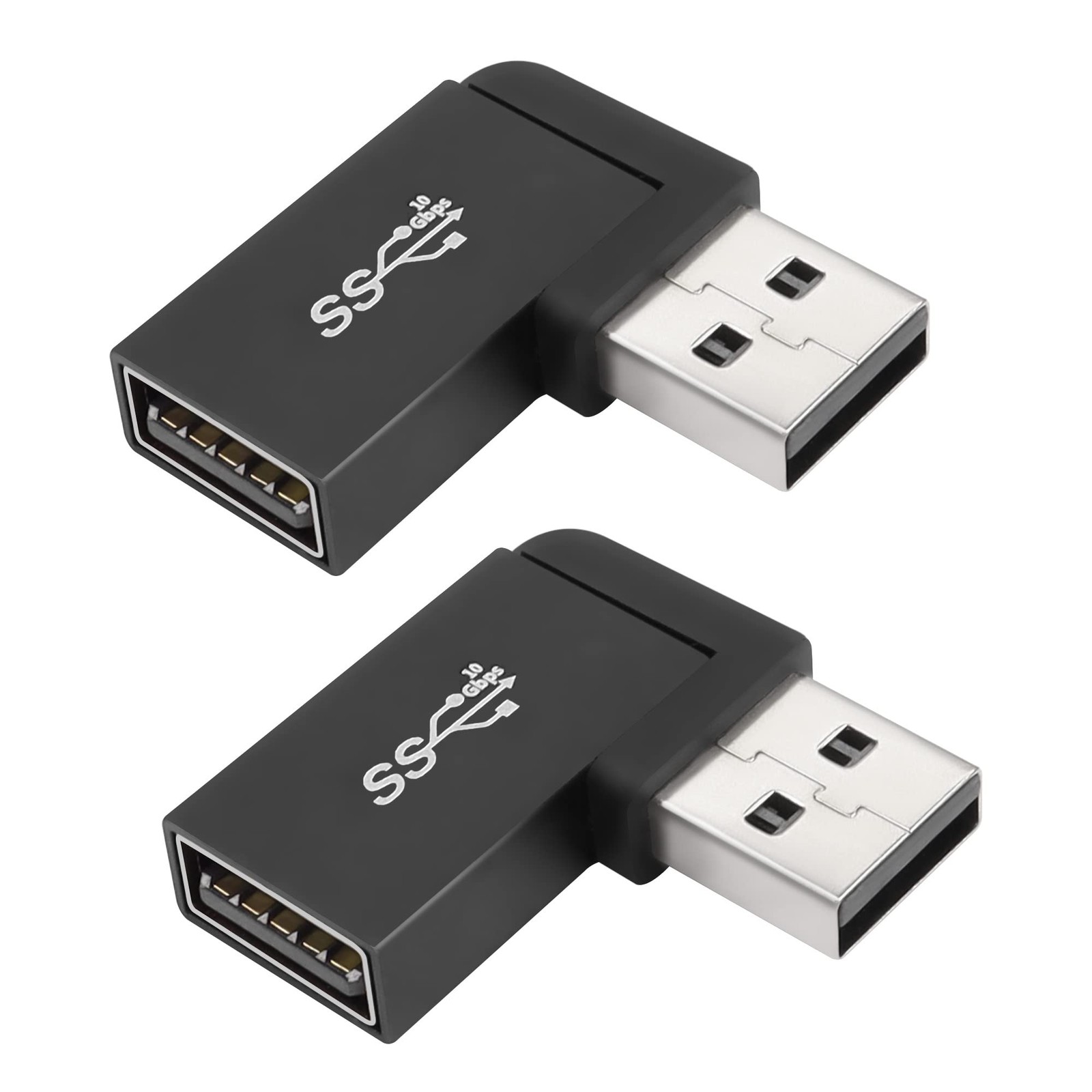 90°Angle USB 3.1 Adapter 10Gbps USB 3.1 Male to Female Right Angle Connector ...