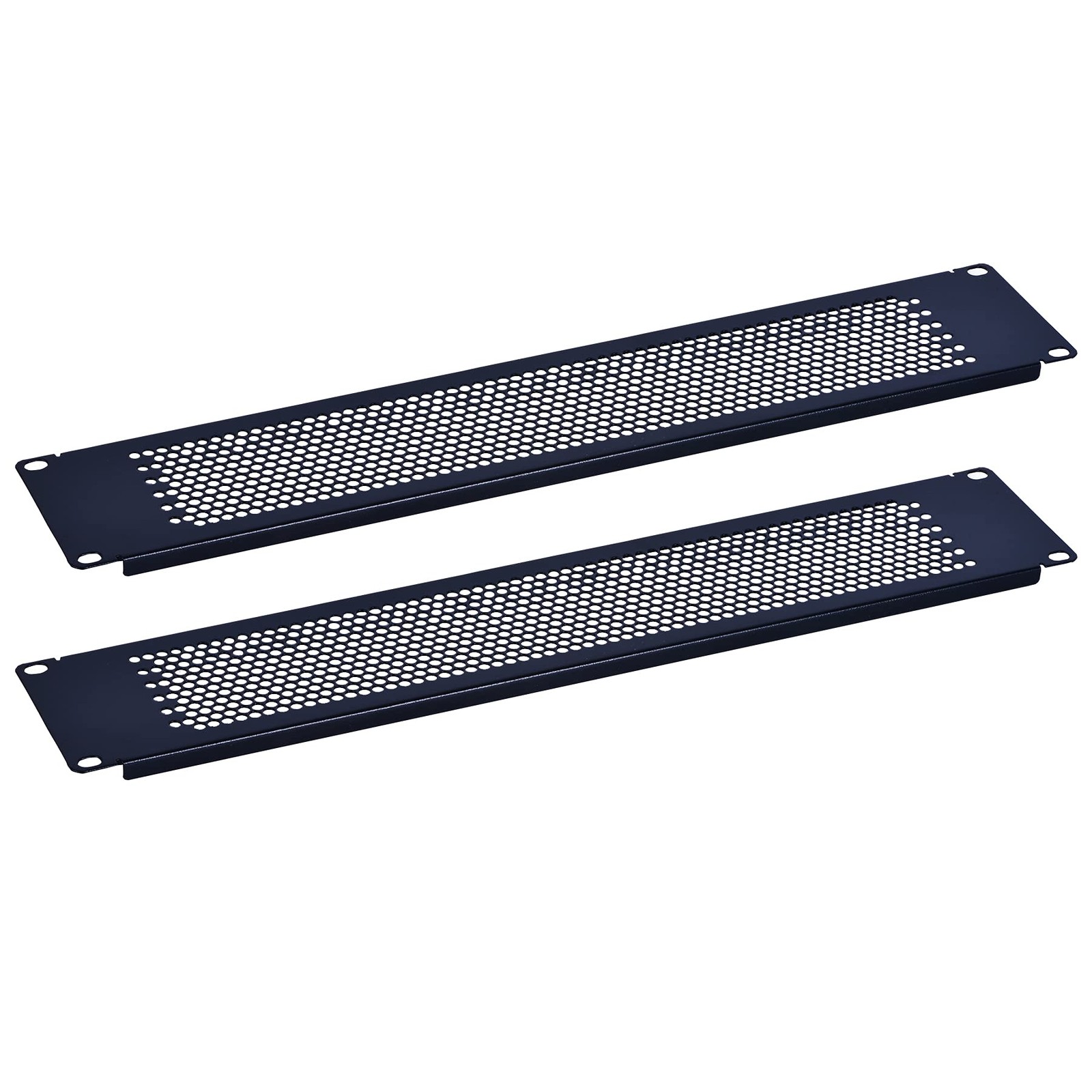 2 PCS 2U Blank Rack Mount Panel Spacer Venting 19 Inch Server Cabinet Black
