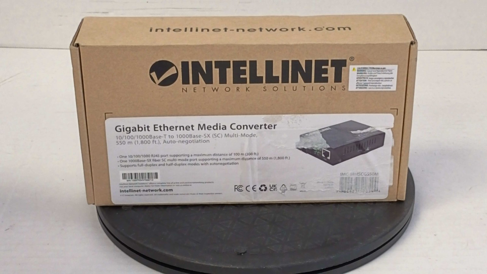 Intellinet Gigabit Ethernet Media Converter 10/100/1000Bse-T to 1000Base-SX SC