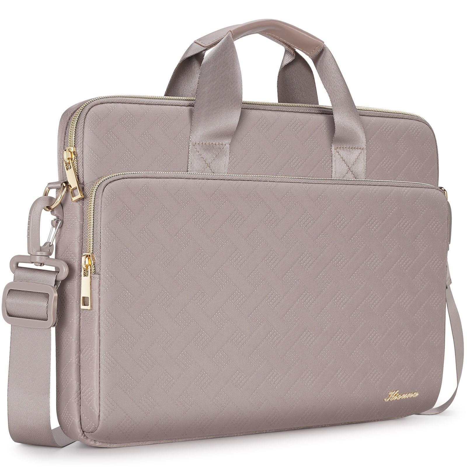 KIZUNA Laptop Sleeve Case 15.6 Inch Computer Shoulder Bag 15-15.6 Inch, Khaki